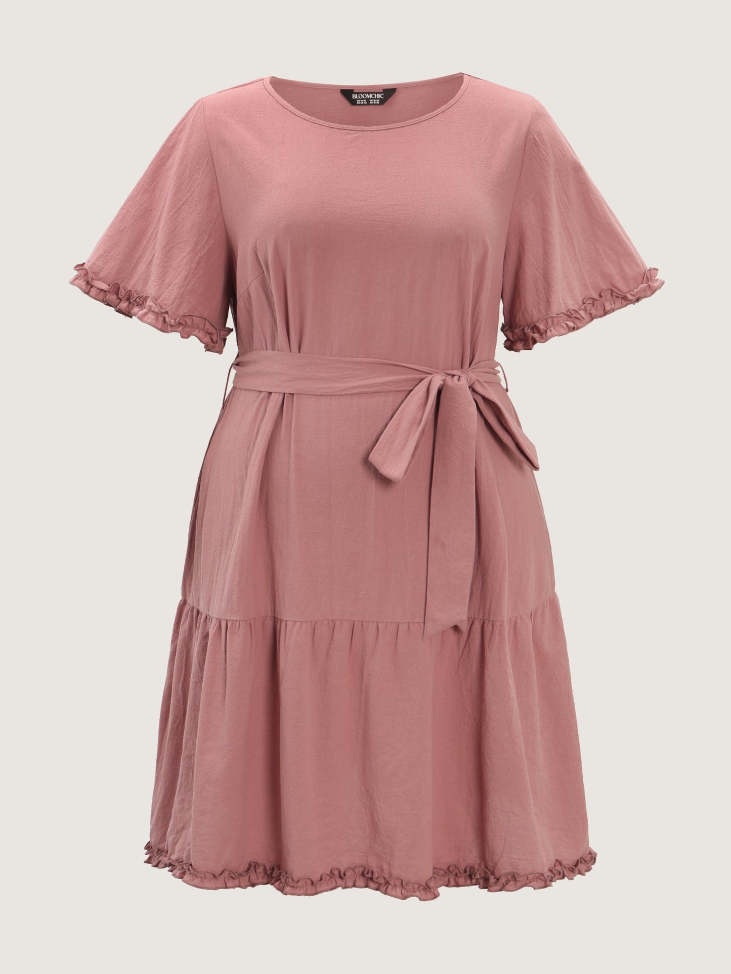 Pure Cotton Waist-Tie Midi Dress